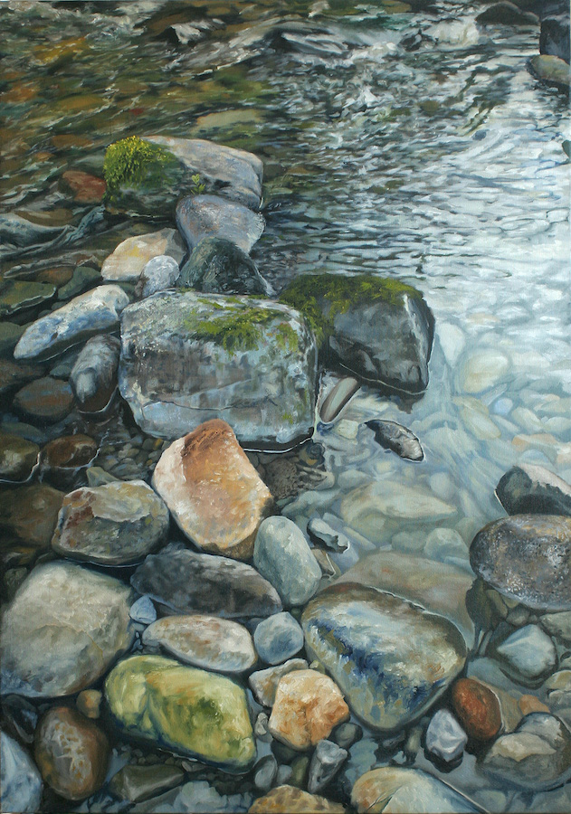 Colors at Siouxon Creek - oil on canvas by Tom Wheeler